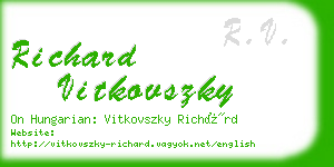 richard vitkovszky business card